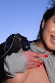 Cute Russian College Student Talked into Fucking outside